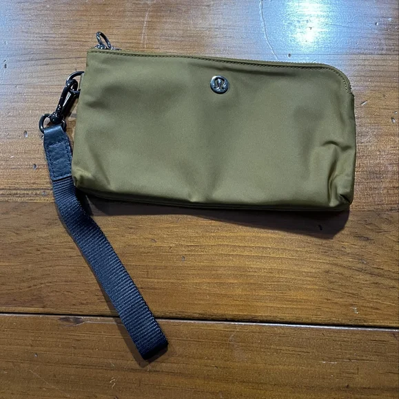 lululemon athletica Camel Brown Double Zip Wallet Wristlet Pouch - Picture 1 of 5